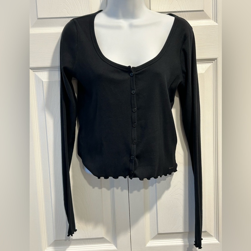 Hollister Baby Tee Long Sleeve, Size L